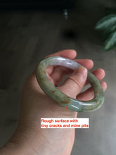 Load image into Gallery viewer, 53.5mm certified Type A 100% Natural green/purple/brown round cut Jadeite Jade bangle Y108-1424