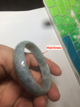 Load image into Gallery viewer, 51.5mm certified Type A 100% Natural green/purple/gray Jadeite Jade bangle C46-0457