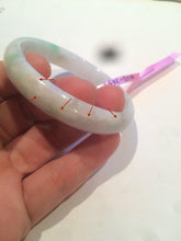 Load image into Gallery viewer, 52mm Certified Type A 100% Natural fresh green oval Jadeite Jade bangle W23-7654