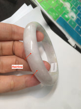 Load image into Gallery viewer, 59mm certified 100% natural green/purple/yellow jadeite jade bangle AD88-7516