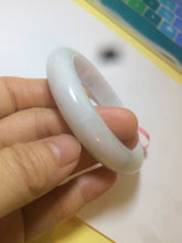 Load image into Gallery viewer, 56.8mm certified type A 100% Natural white/light green jadeite jade bangle B75-9276