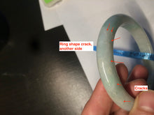 Load image into Gallery viewer, 54.6mm certified 100% natural Type A sunny green jadeite jade bangle E47-0222