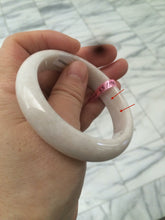 Load image into Gallery viewer, 55mm Certified Type A 100% Natural white/beige Jadeite Jade bangle L52-7215