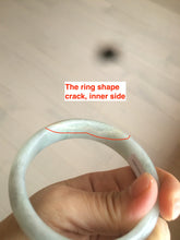 Load image into Gallery viewer, 59mm Certified Type A 100% Natural light green Jadeite Jade bangle D75-3759