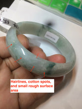 Load image into Gallery viewer, 52mm certified type A100% Natural green white oval Jadeite Jade bangle H148-1034