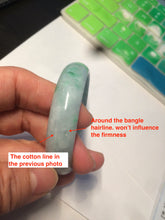 Load image into Gallery viewer, 51.7mm certified Type A 100% Natural sunny green Jadeite Jade bangle AR68-0452