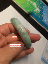 Load image into Gallery viewer, 55.8mm Certified type A 100% Natural green yellow Jadeite bangle Y121-2487