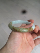 Load image into Gallery viewer, 58.5mm certificated Type A 100% Natural green/brown Jadeite Jade bangle AD60-0598