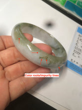 Load image into Gallery viewer, 57.6mm certified type A 100% Natural brown/balck/white jadeite jade bangle C72-4152