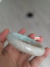 Load image into Gallery viewer, 56.8mm certificated Type A 100% Natural sunny green/white/brown Jadeite Jade bangle E48-3335