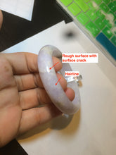 Load image into Gallery viewer, 53.5mm certificated Type A 100% Natural light purple/white/yellow Jadeite Jade bangle AH63-4028