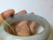 Load image into Gallery viewer, 50mm Certified Type A 100% Natural icy light green oval Jadeite Jade bangle N59-3920