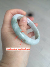 Load image into Gallery viewer, 56.7mm certified 100% natural type A light green jadeite jade bangle C59-0457