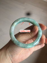Load image into Gallery viewer, 54.5mm Type A 100% Natural sunny green/white Jadeite Jade bangle AT29-2409