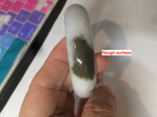 Load image into Gallery viewer, 55mm Certified type A 100% Natural green/white Jadeite bangle C77-7762