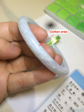 Load image into Gallery viewer, 55.2mm Certified 100% natural Type A green/purple/white round cut jadeite jade bangle R79-1885