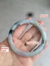 Load image into Gallery viewer, 56.5mm certified 100% natural Type A green purple jadeite jade bangle AM11-5607