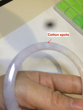 Load image into Gallery viewer, 57.4mm Certified type A 100% Natural icy purple/white/yellow round cut slim Jadeite Jade bangle AE3-5269