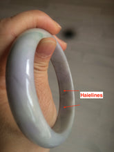 Load image into Gallery viewer, 58.1mm 100% natural type A certified light green/purple jadeite jade bangle AQ5-0684