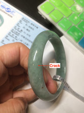 Load image into Gallery viewer, 56.2 mm certificated Type A 100% Natural green/orange Jadeite Jade bangle AC54-6339