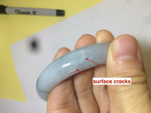 Load image into Gallery viewer, 57.7mm certified Type A 100% Natural green/gray/white Jadeite Jade bangle U51-1111