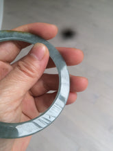Load image into Gallery viewer, 58.1mm Certified Type A 100% Natural green/blue/gray/yellow super thin style Guatemala Jadeite bangle M51-7049