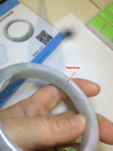 Load image into Gallery viewer, 58.5mm Certified Type A 100% Natural light green/red jadeite jade bangle AD3-3048