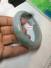 Load image into Gallery viewer, 57.6mm certified type A 100% Natural green yellow purple jadeite jade bangle K94-9897