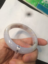 Load image into Gallery viewer, 54mm 100% natural type A certified light green/purple/red jadeite jade bangle AM2-1588