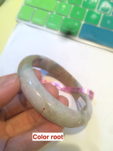 Load image into Gallery viewer, 58mm Certified 100% natural Type A yellow/brown/purple jadeite jade bangle A44-3379