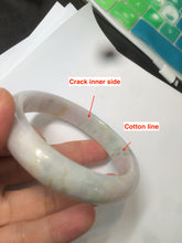 Load image into Gallery viewer, 59mm certified 100% natural green/purple/yellow jadeite jade bangle AD88-7516