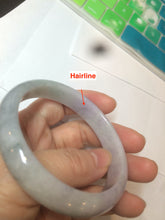 Load image into Gallery viewer, 55.5mm certified Type A 100% Natural light green Jadeite Jade bangle D66-9679