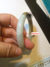 Load image into Gallery viewer, 58.5mm certificated Type A 100% Natural green/brown Jadeite Jade bangle AD60-0598