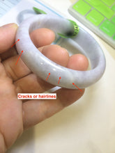 Load image into Gallery viewer, 51mm type A 100% natural certified green/purple/red jadeite jade bangle U80-0744((Clearance item with big defects)
