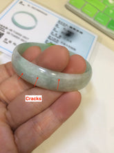 Load image into Gallery viewer, 51.1mm certificated Type A 100% Natural light apple green thin Jadeite Jade bangle AE48-9420