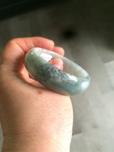 Load image into Gallery viewer, 51.5mm certified 100% natural Type A green/yellow oval jadeite jade bangle S30-1037