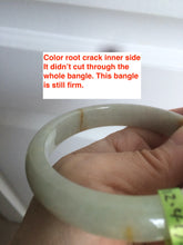 Load image into Gallery viewer, 58.5mm certified 100% natural green/yellow jadeite jade bangle AE44-8521