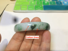 Load image into Gallery viewer, 52.5mm certified Type A 100% Natural green thin Jadeite Jade bangle AE17-6891
