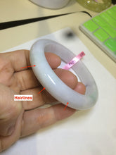 Load image into Gallery viewer, 58mm Certified Type A 100% Natural green/white Jadeite Jade bangle AB57-9281