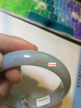 Load image into Gallery viewer, 58mm certified type A 100% Natural green purple yellow jadeite jade bangle A82-2825