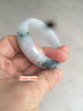 Load image into Gallery viewer, 51.5mm certified type A 100% Natural light green white oval Jadeite Jade bangle AR55-2853