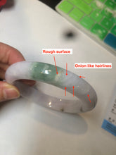 Load image into Gallery viewer, 59.7mm certified 100% Natural green/purple/white/brown jadeite Jade bangle J107-0542