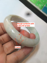 Load image into Gallery viewer, 54.4mm certified type A 100% Natural sunny green/white/brown jadeite jade bangle AT19-3318
