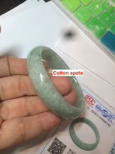 Load image into Gallery viewer, 50mm Certified Type A 100% Natural apple green oval Jadeite Jade bangle D67-9740
