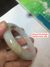 Load image into Gallery viewer, 52.6mm 100% natural certified green/white/yellow jadeite jade bangle W91-1957