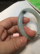 Load image into Gallery viewer, 51.2mm certificated Type A 100% Natural light green/blue/red Jadeite Jade bangle C4804