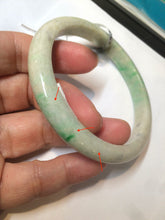 Load image into Gallery viewer, 59.5mm Certified Type A 100% Natural sunny green/yellow Jadeite Jade bangle D53-2599