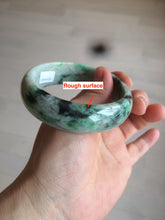 Load image into Gallery viewer, 58mm Certified Type A 100% Natural light sunny green/dark green Jadeite Jade bangle J102-4120