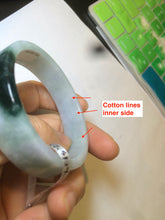 Load image into Gallery viewer, 52.5mm certified Type A 100% Natural s dark green/purple square Jadeite Jade bangle L131-0401