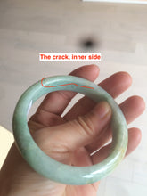 Load image into Gallery viewer, 56.4mm certified Type A 100% Natural sunny green Jadeite Jade bangle U126-2490